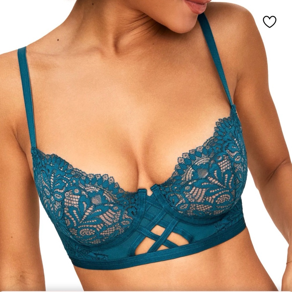 Adore Me Lace Underwire Bra in Dark Teal  Sz 36G
